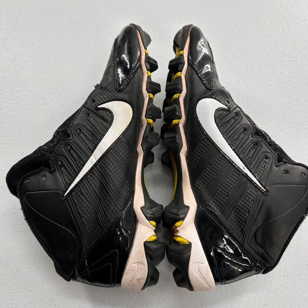 Nike Alpha Shark Football Cleats Mens 7 Black White Synthetic‎ Athletic Shoe See